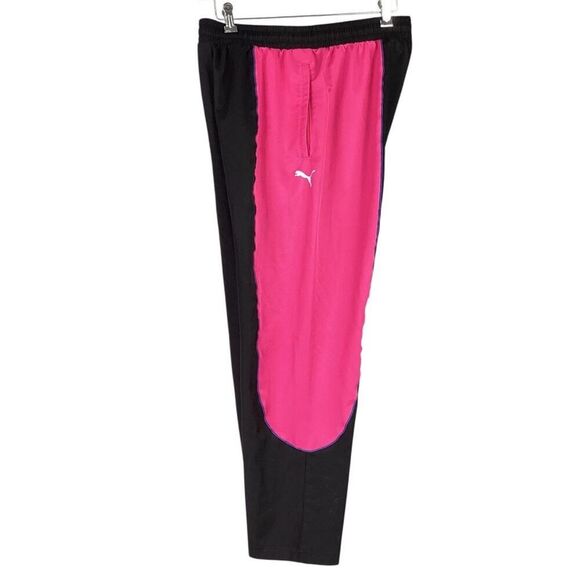 Puma Track Pants Mens L Black Pink Amg Mercedes Benz Petronas Woven Athletic - Picture 7 of 11